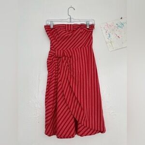 Anthropologie Striped Strapless Dress